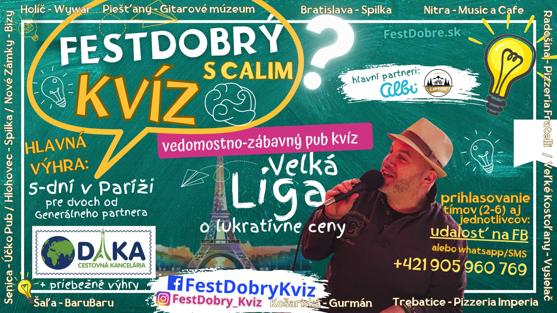 Vedomostno-zábavný FestDobrýKvíz s Calim vo WinWin House/TRNAVA, Hlavná 20/56 / PIATOK 23.1. o 19:00
