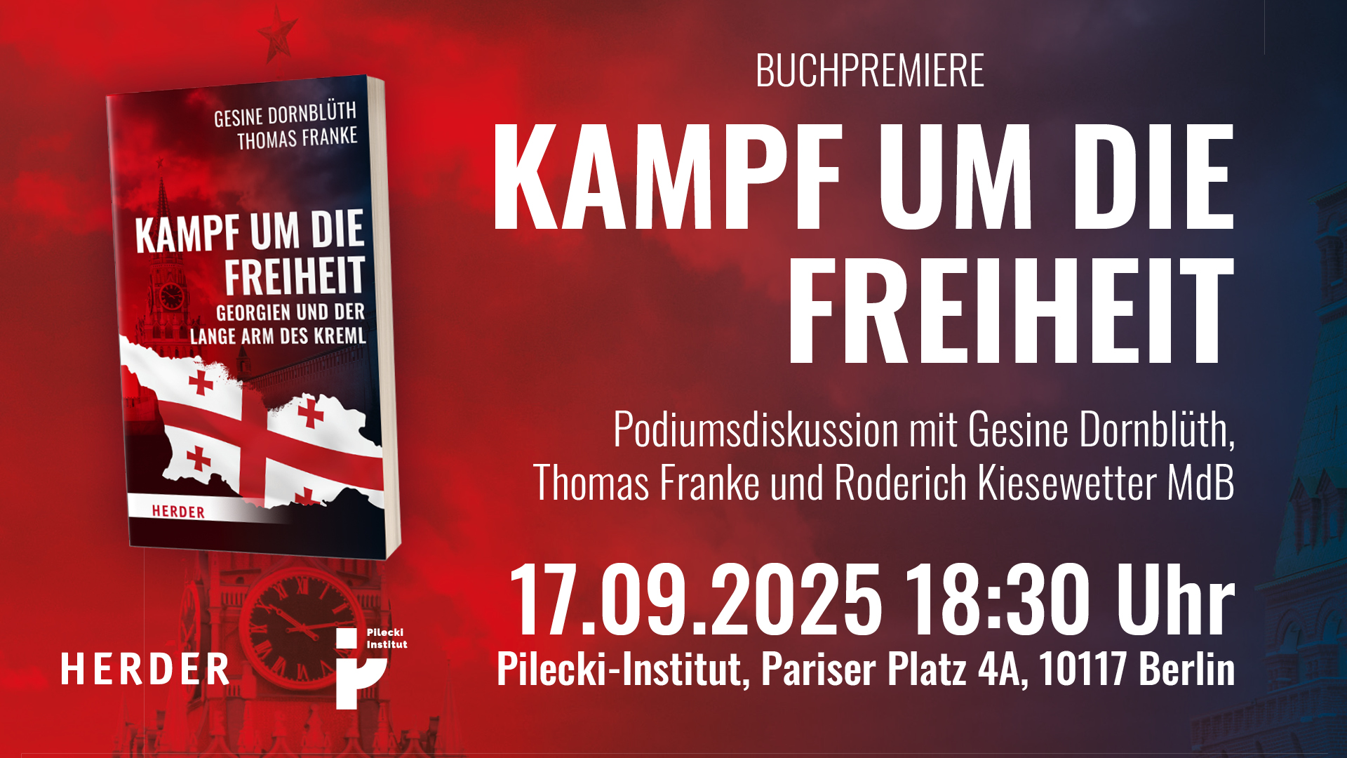 Buchpremiere: Kampf um die Freiheit. Georgien und der lange Arm des Kreml