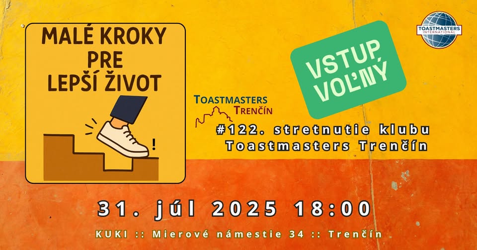 #122. stretnutie klubu Toastmasters Trenčín