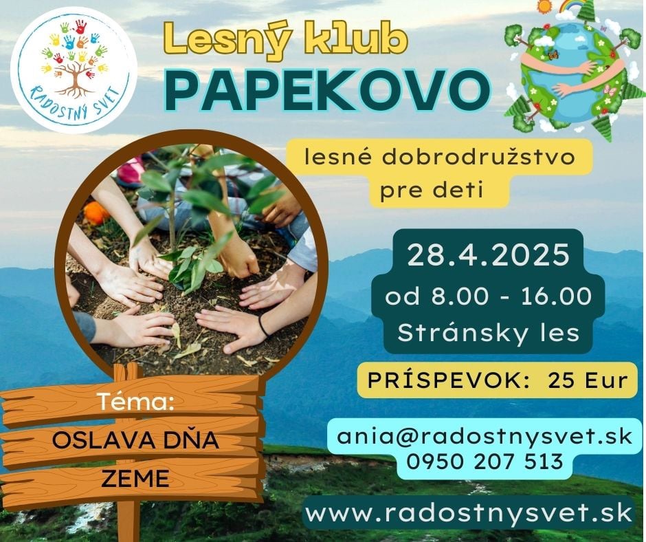 Lesný klub PAPEKOVO s témou Oslava dňa Zeme 🌍