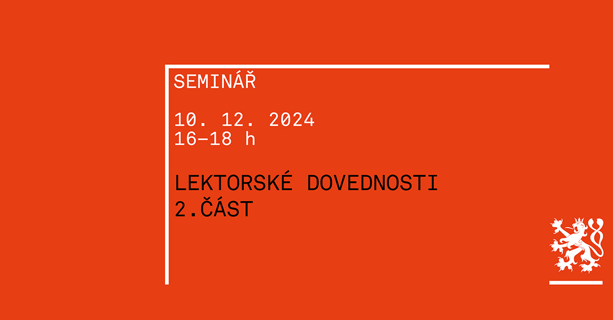 Lektorské dovednosti / 2. část – seminář