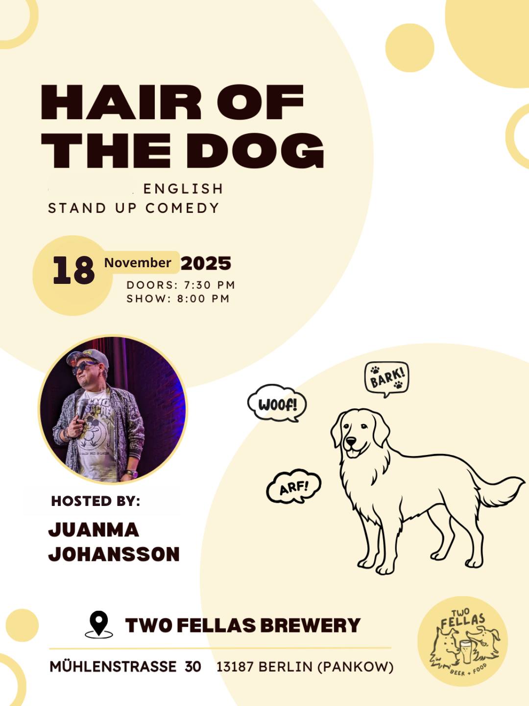 Hair of the Dog – Open Mic Comedy in English