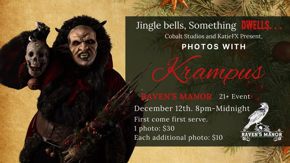Photos with Krampus at Raven’s Manor (21+)