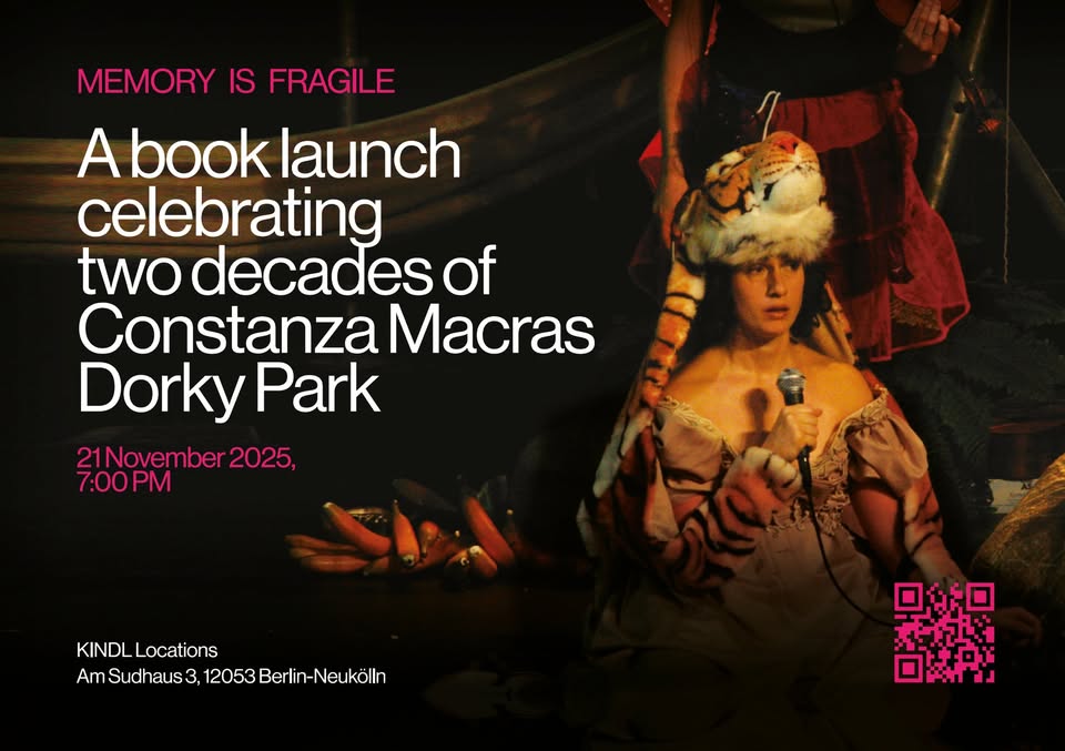 MEMORY IS FRAGILE. Book launch and Performance. 21 November 2025, 7 PM.