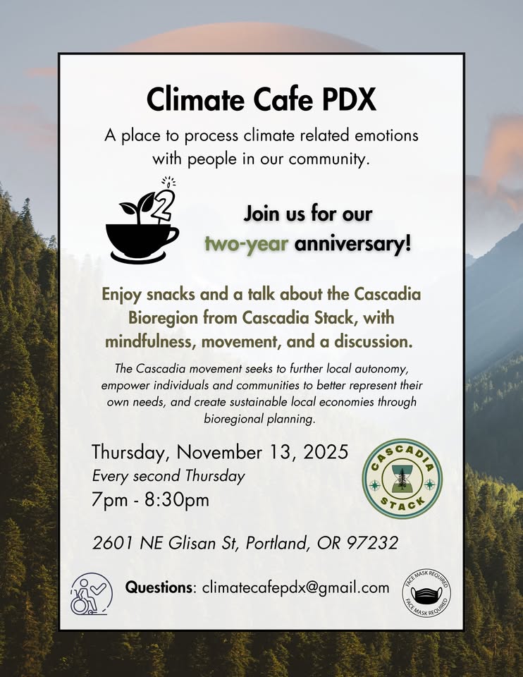 Climate Cafe PDX - November 2-Year Anniversary