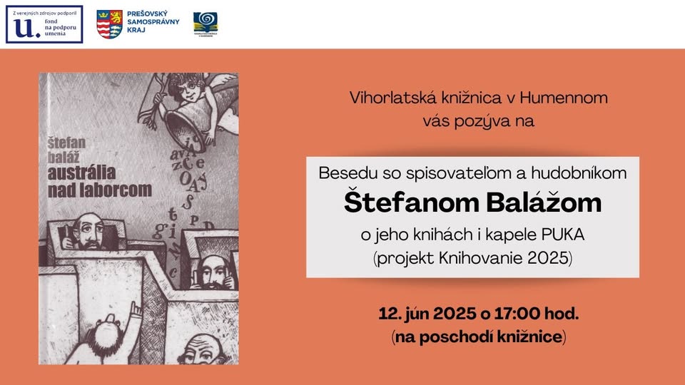 Beseda so spisovateľom a hudobníkom Štefanom Balážom