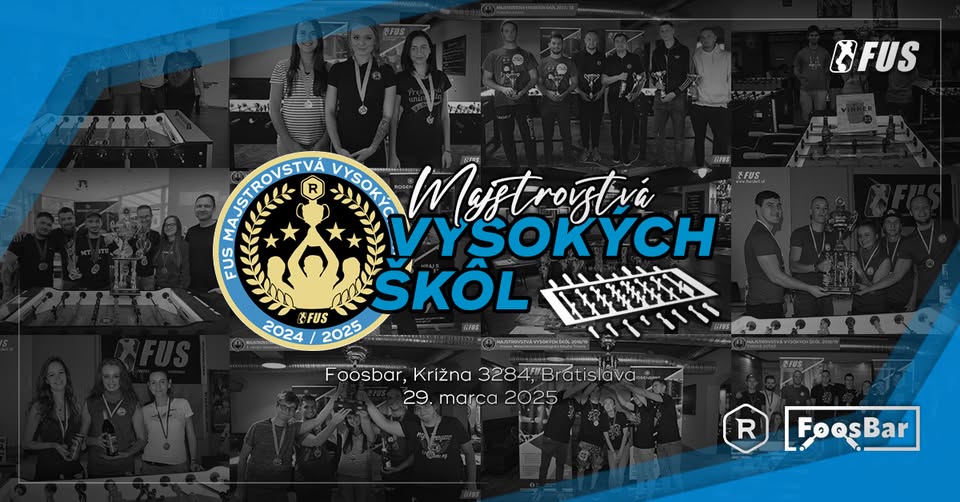 FUS Majstrovstvá vysokých škôl v stolnom futbale 2024/25 🇸🇰🏆⚽️