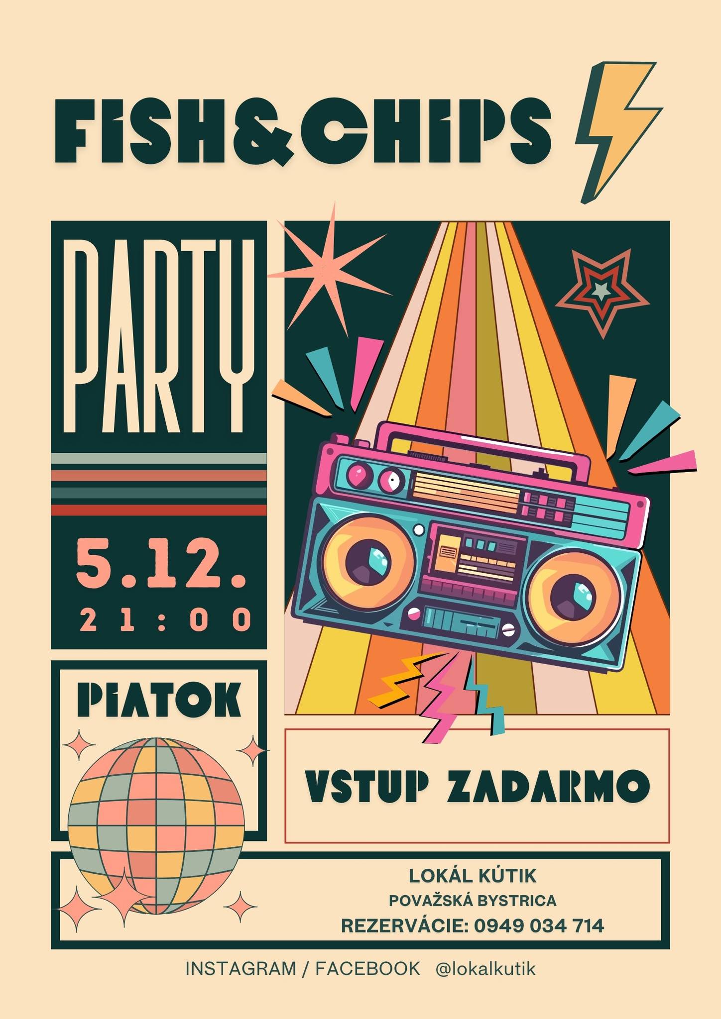 Fish&Chips PARTY ~ Lokál Kútik PB ~ 5.12.