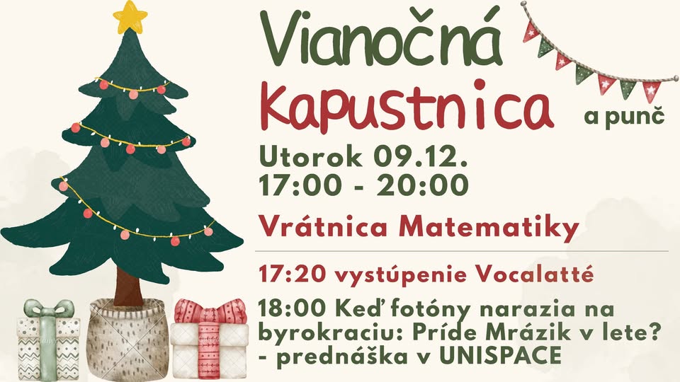 Vocalatté praje šťastné a veselé vianoce matfyzákom