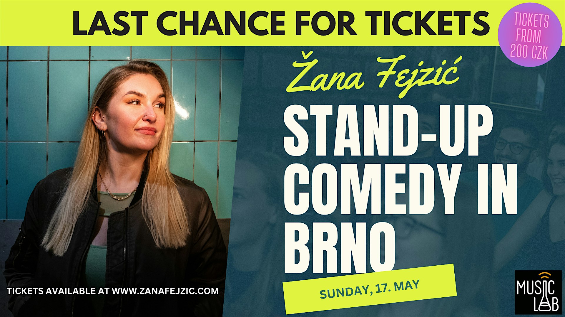 Žana Fejzić in Brno: New Material & Crowdwork (English Comedy)