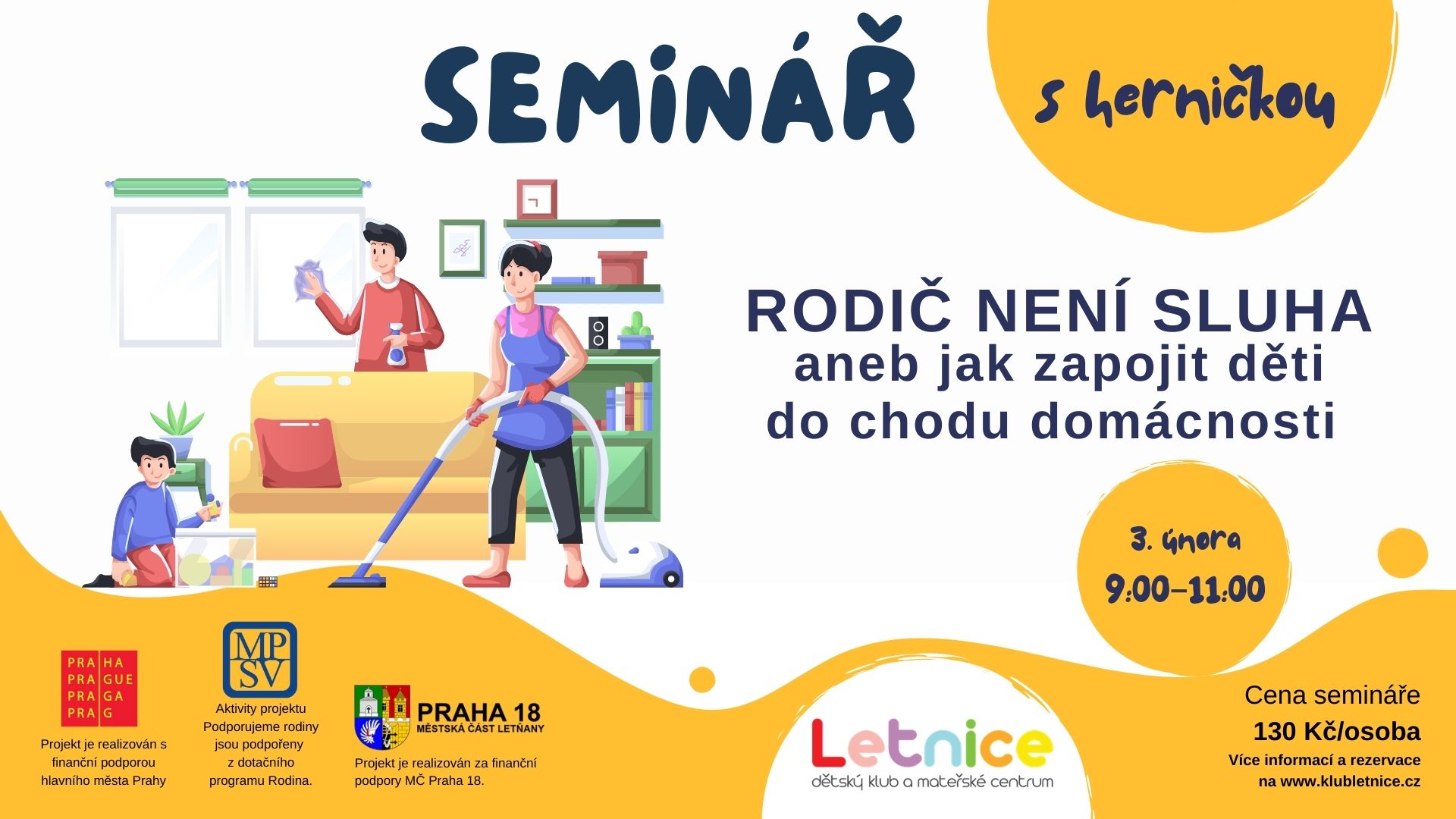 Seminář: Rodič není sluha aneb jak zapojit děti do chodu domácnosti