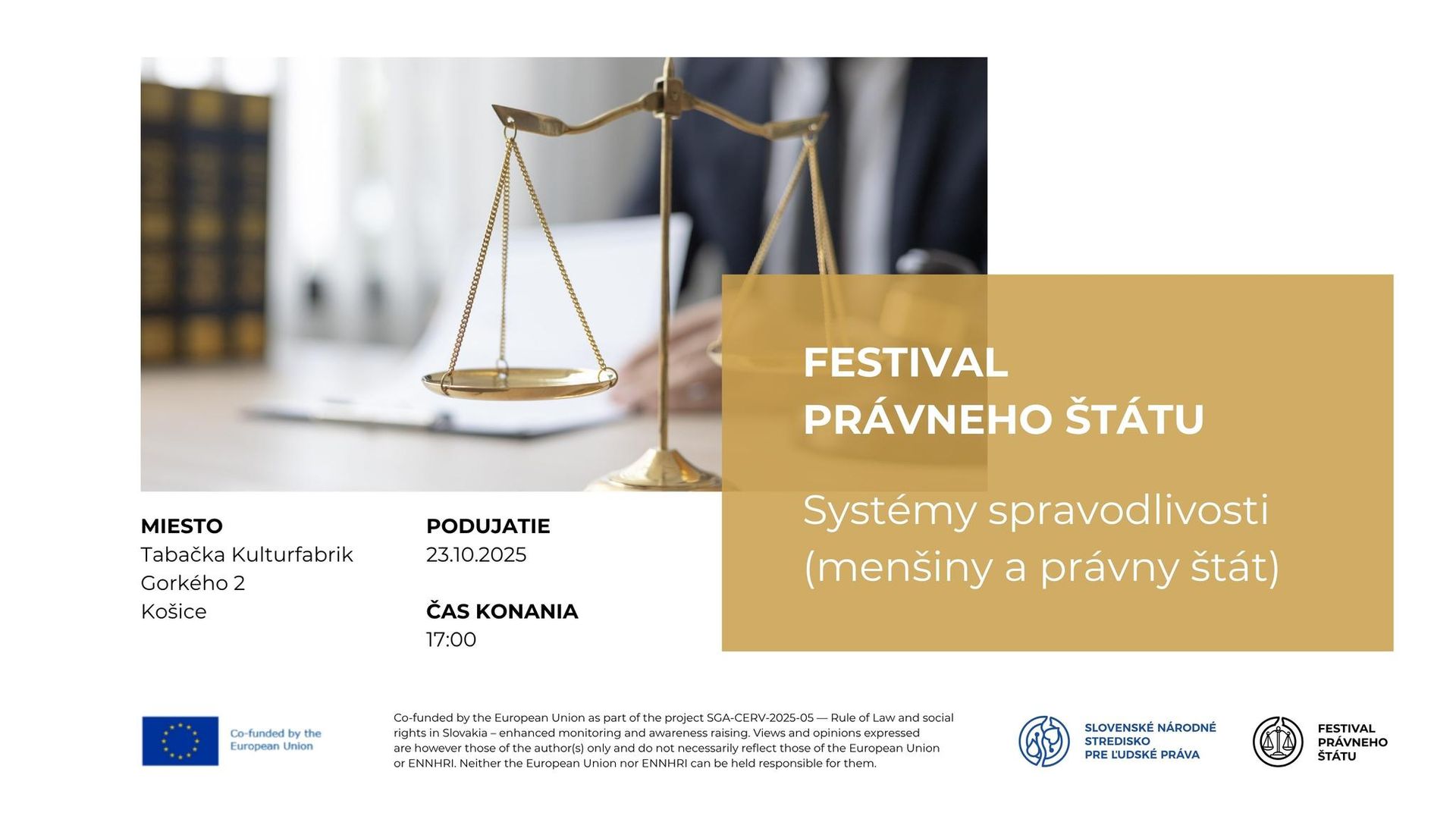 Festival právneho štátu 2025: Systémy spravodlivosti (menšiny a právny štát)