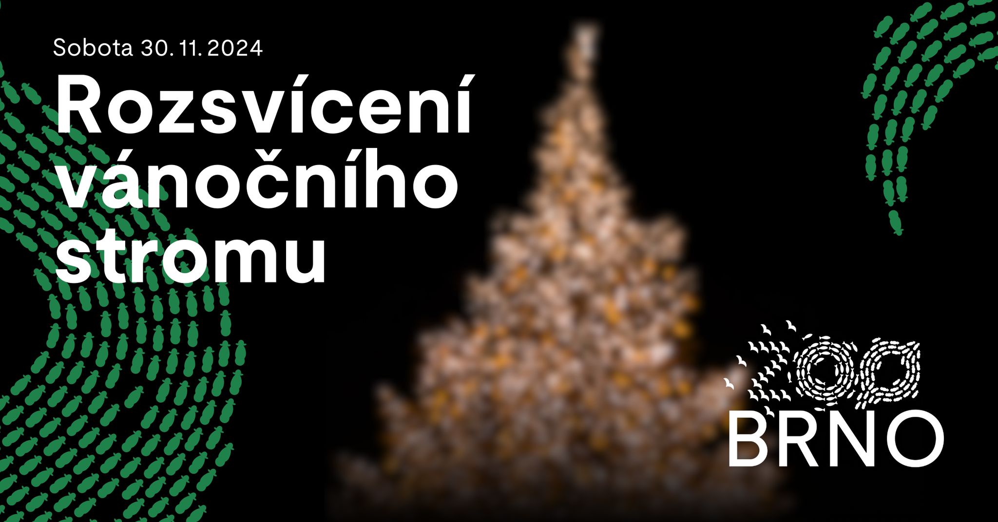 Rozsvícení vánočního stromu v Zoo Brno