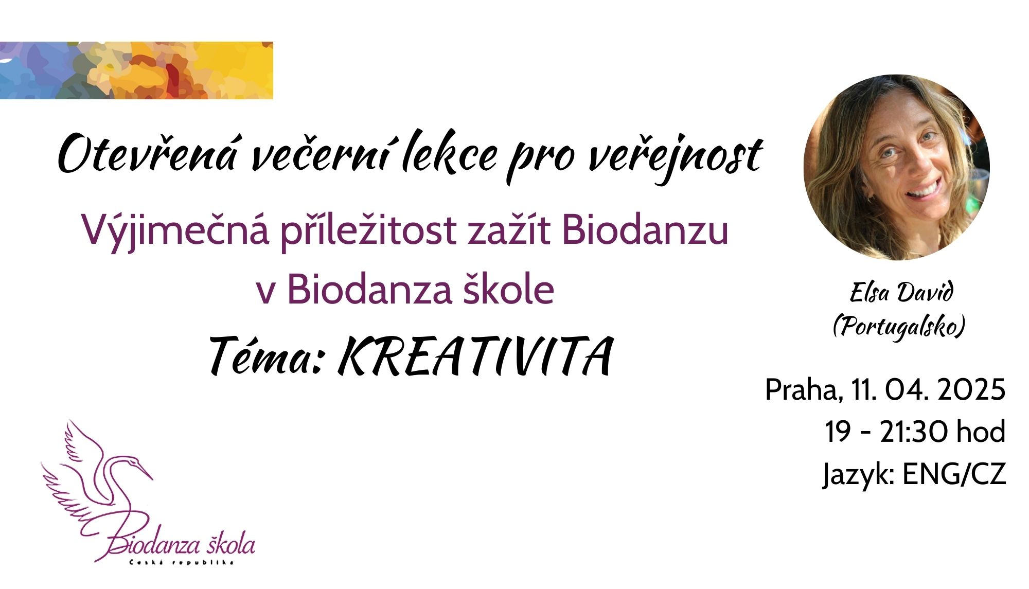 Otevřená večerní lekce pro veřejnost ~ KREATIVITA