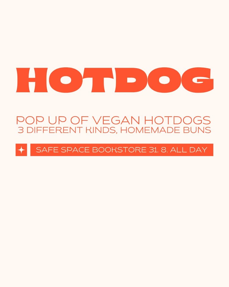 Vegan hot dog pop up in Safe space bookstore