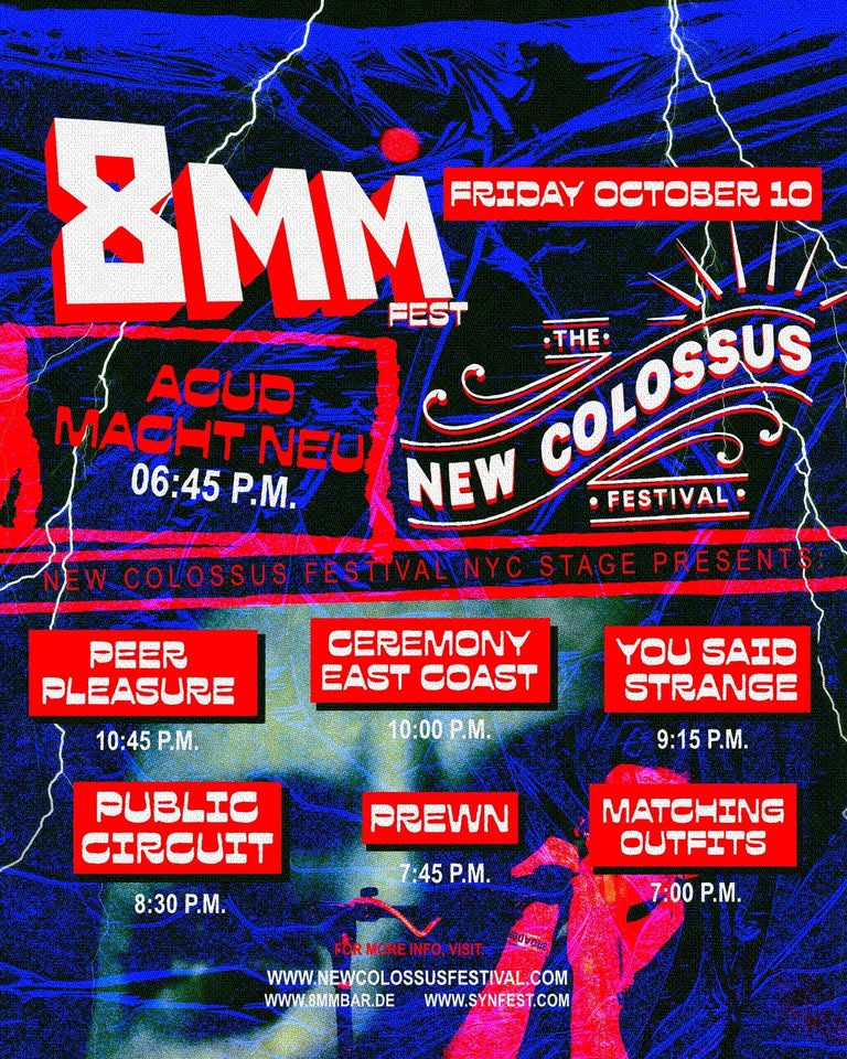 NEW COLOSSUS FESTIVAL AT 8MM FESTIVAL (BERLIN)