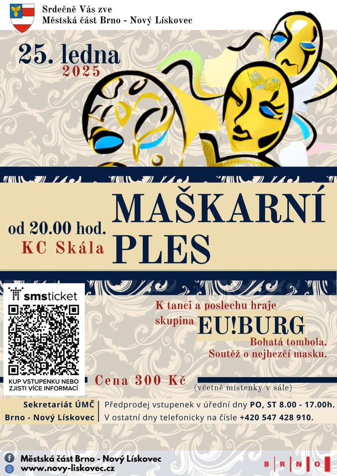 Maškarní ples - Ples městské části Nový Lískovec
