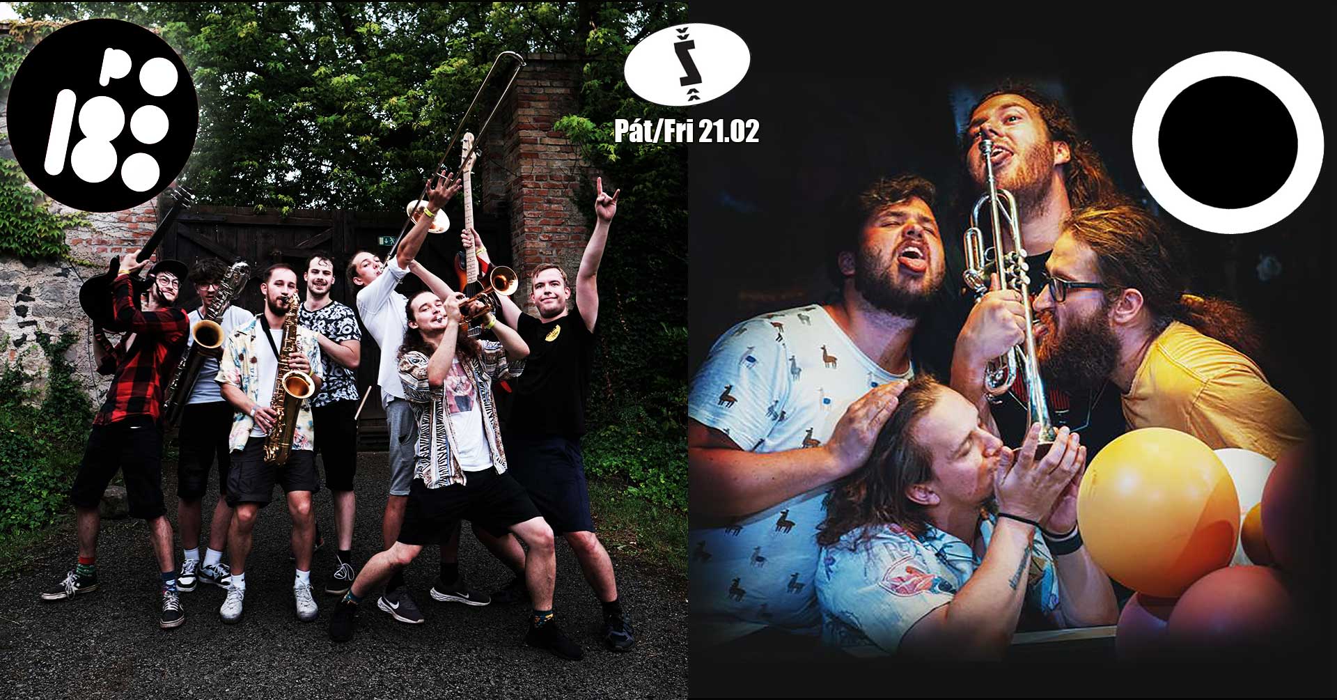 Pondělí 18:00- Funky dechband & The Onion Rings- Trubkenroll