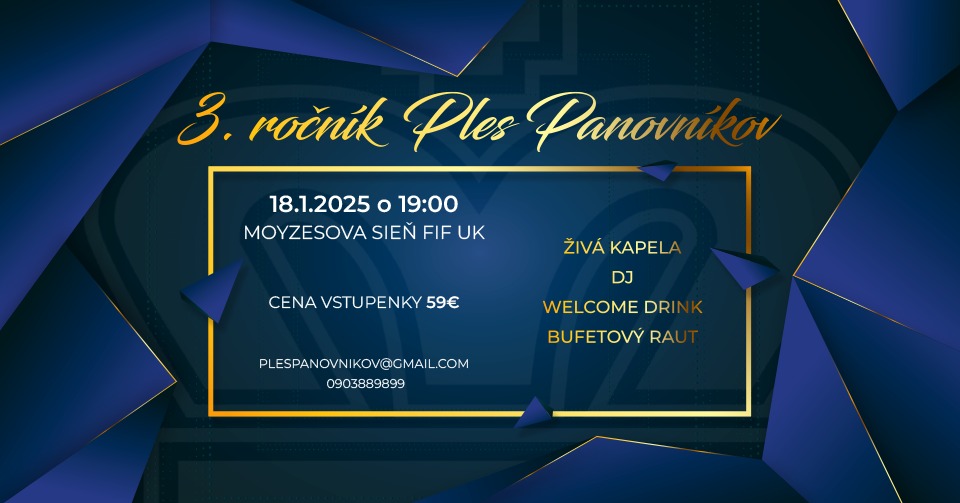 🎉 PLES PANOVNÍKOV - III. ROČNÍK 🎉