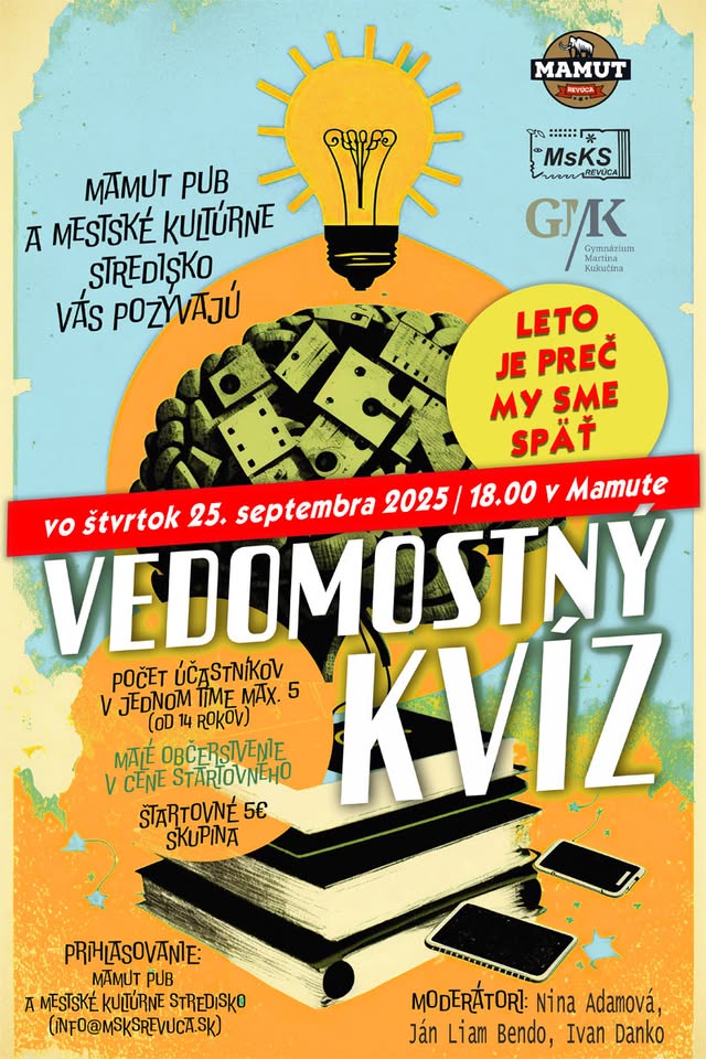 VEDOMOSTNÝ KVÍZ – sme späť!