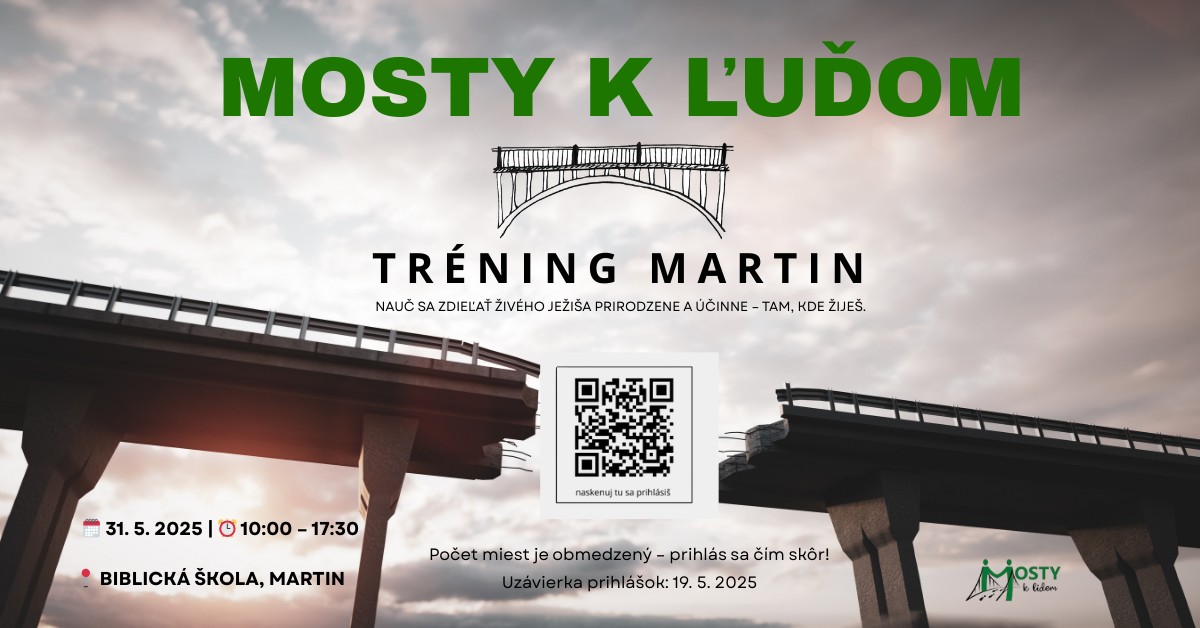 📣 Pozvánka na praktický tréning: Mosty k ľuďom – Martin