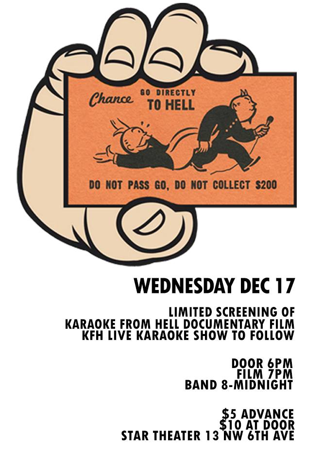 SPECIAL EVENT!  KFH Documentary Screening and Live Band Karaoke