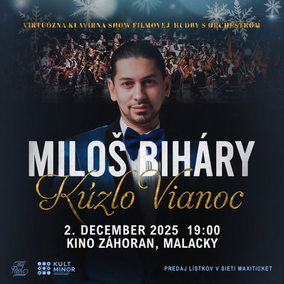 MILOŠ BIHARY ,,KÚZLO VIANOC”-Virtuózna klavírna show filmovej hudby s orchestrom