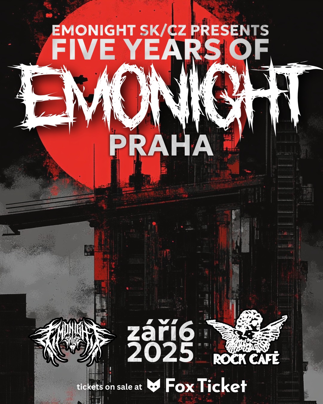 5 YEARS OF EMONIGHT - PRAHA 6.9.2025 - ROCK CAFÉ