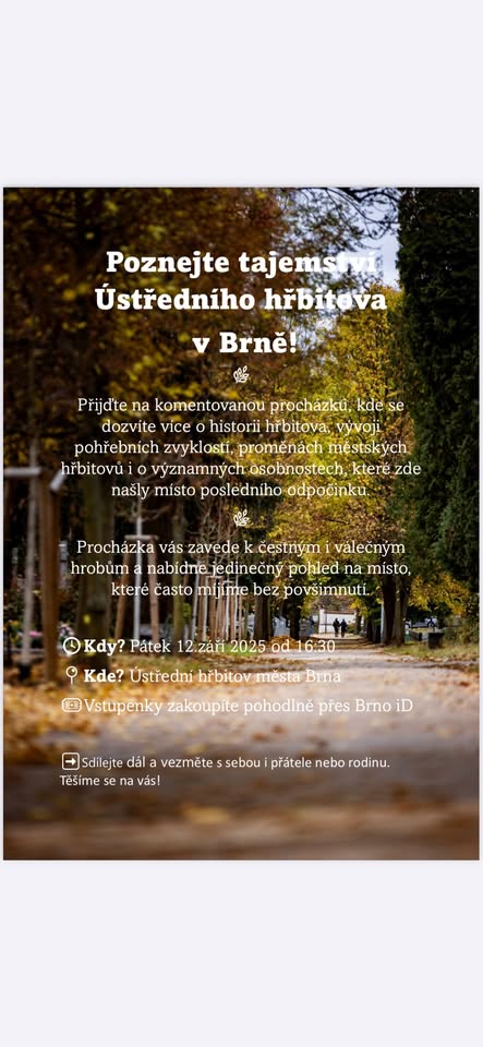Komentovaná procházka po Ústředním hřbitově v Brně