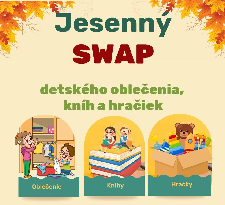 Jesenný swap detského oblečenia, kníh a hračiek