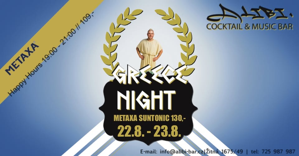 GREECE NIGHT v Alibi baru! 🍸🎶