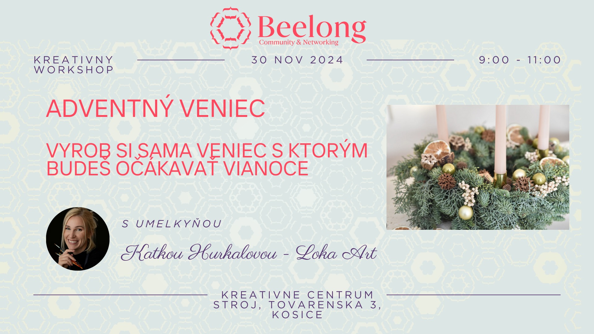 Beelong Kreatívny Workshop - Adventný veniec