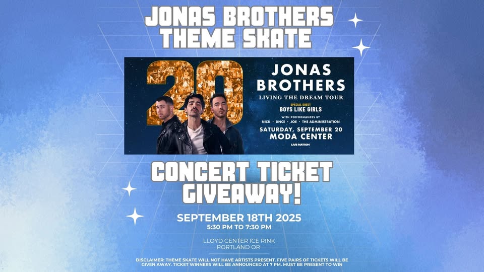 SKATE x TICKET GIVEAWAY - Jonas Brothers Theme Skate!