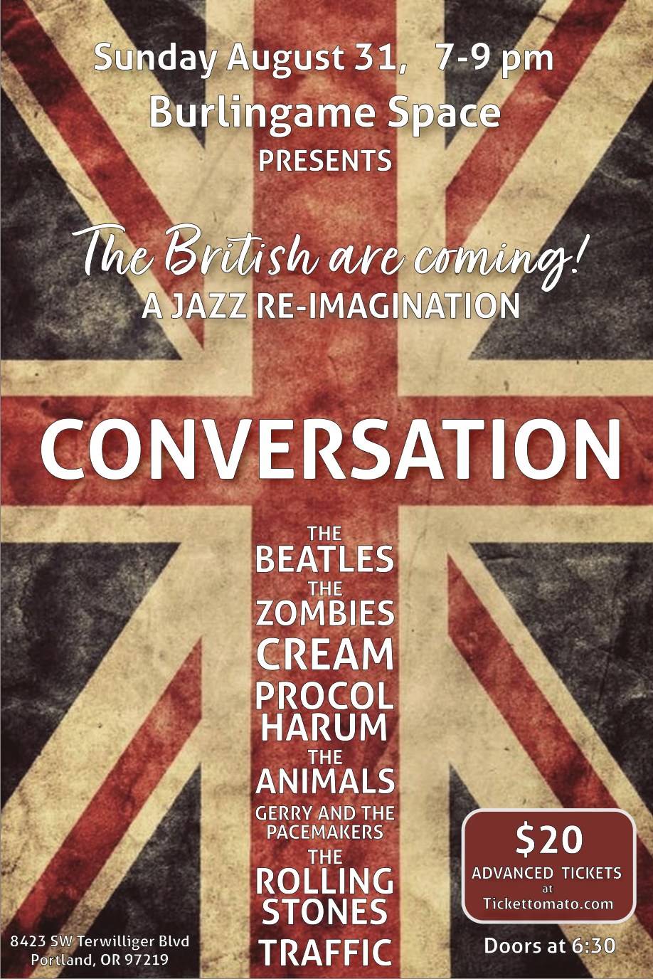 CANCELED-Conversation - The British are coming at the Burlingame Space