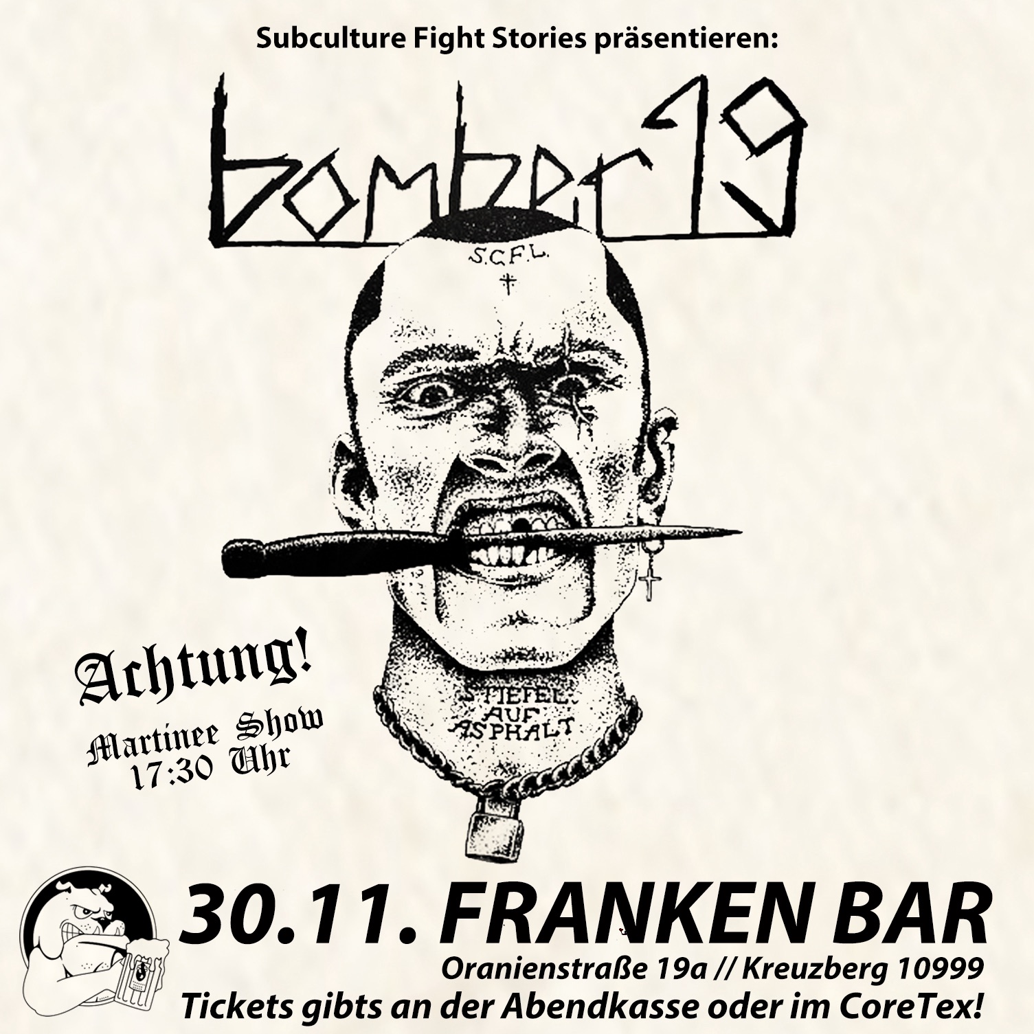 BOMBER 19 // 30.11. // FRANKEN BAR > Martinee Show!!!