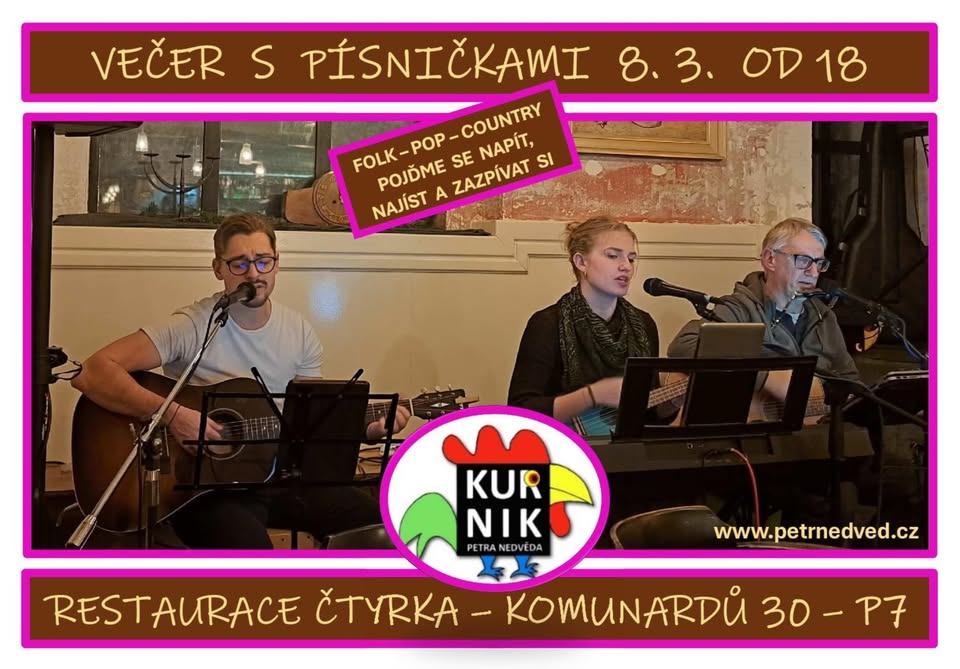 VEČER S PÍSNIČKAMI VE ČTYRCE NA SEDMIČCE