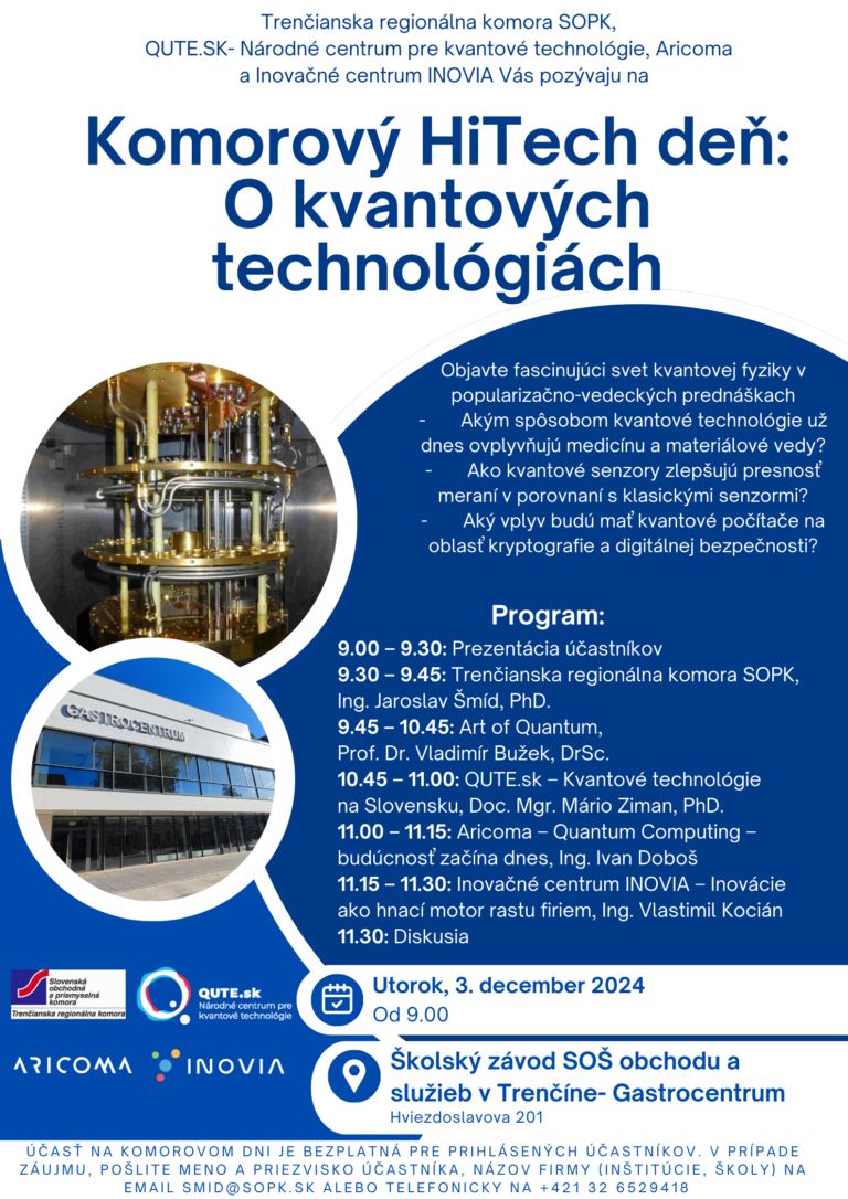HITech deň SOPK: O kvantových technológiách