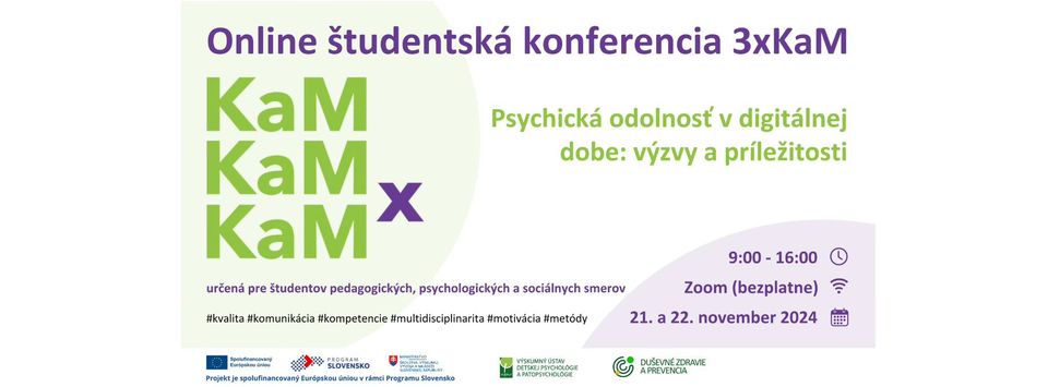 Online študentská konferencia 3XKAM 2024