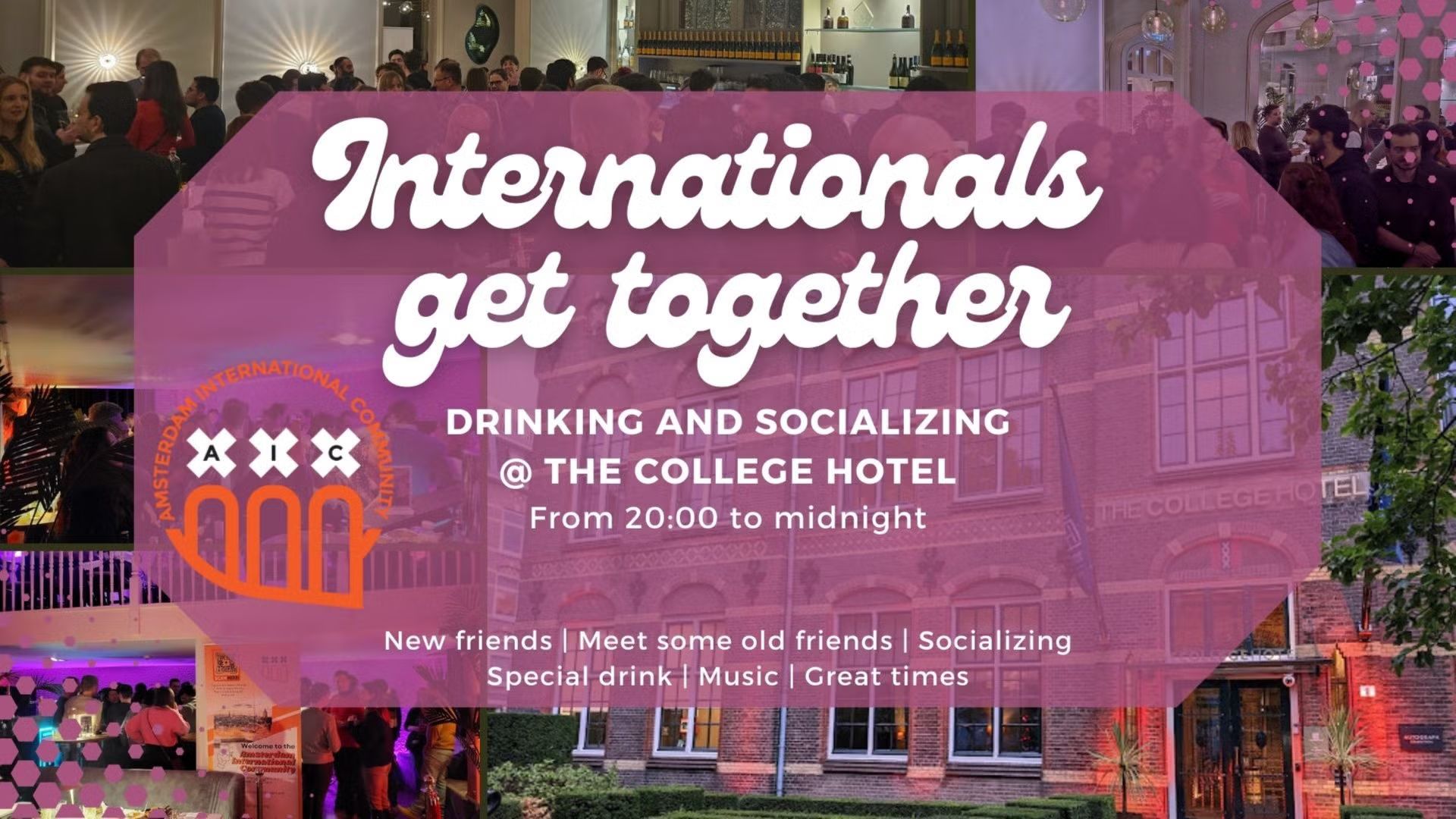nternationals get together - Drinking and socializing @The College Hotel 🍹