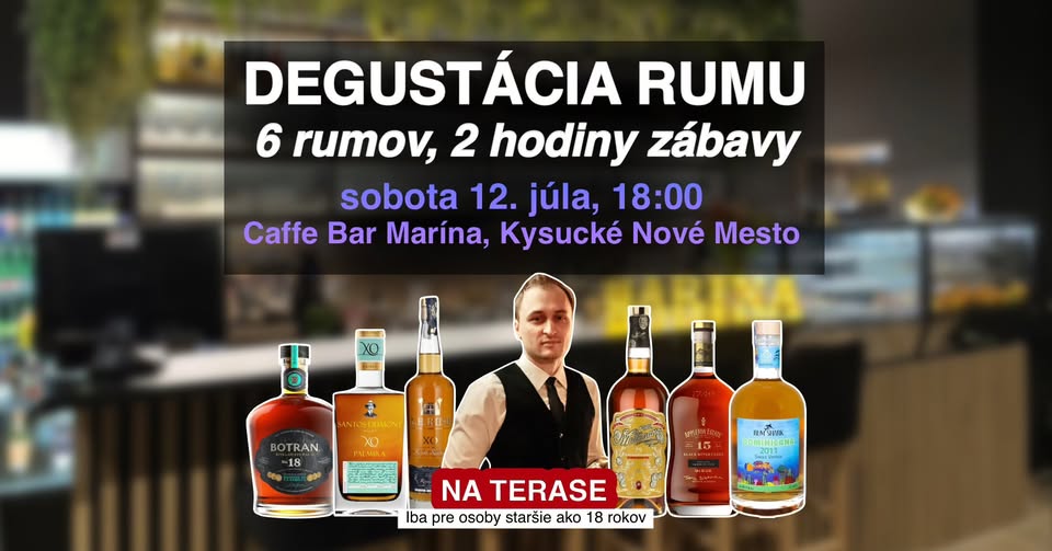 Zážitková Rumová Degustácia Kysuce - z Brazílie až na Panenské Ostrovy