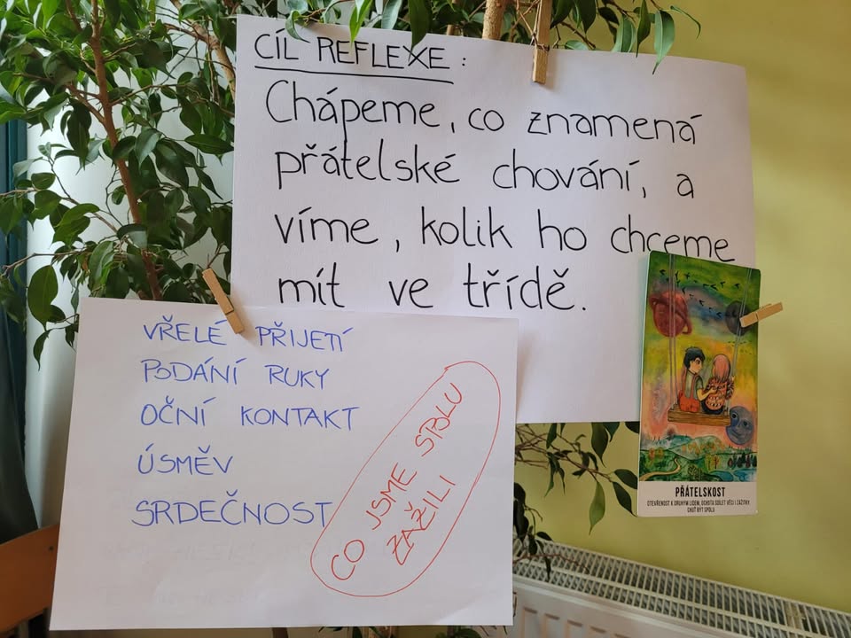 Zpětná vazba a reflexe pomocí karet ctností