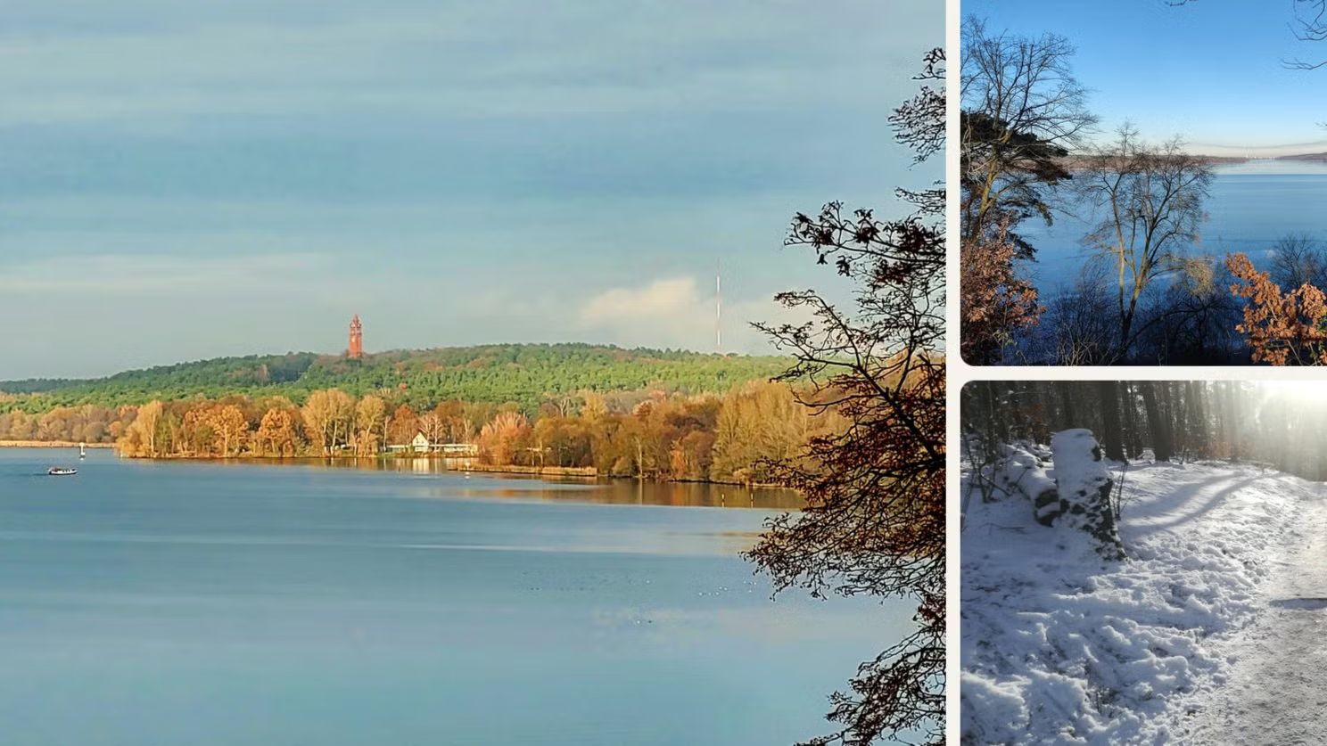 17 km from Nikolassee via Schwanenwerder and Grunewaldturm to Westend (5.5 km/h)
