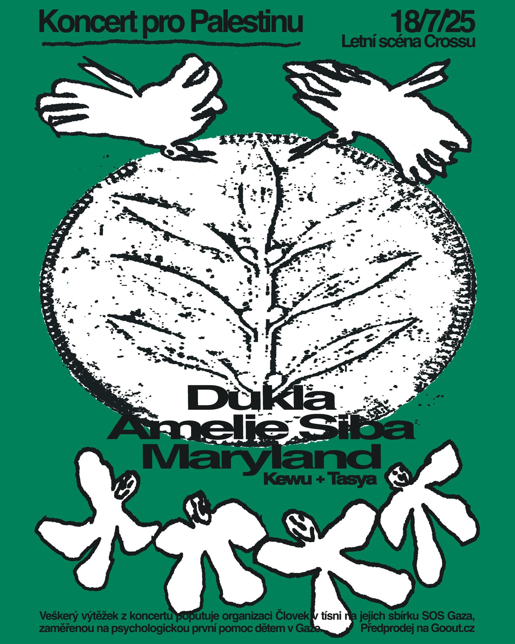 Koncert pro Palestinu: Dukla, Amelie Siba, Maryland
