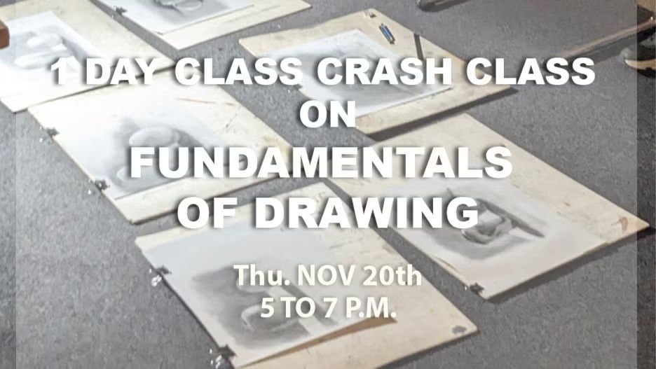 1 DAY CRASH CLASS ON BASICS OF DRAWING for beginners