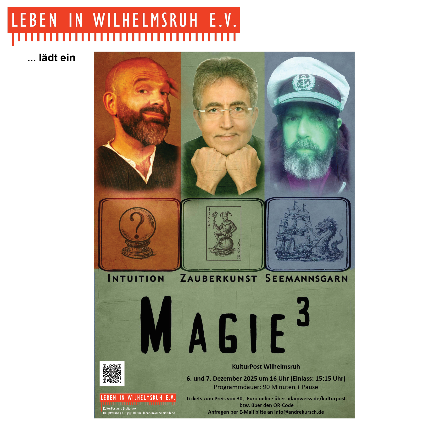 Magie hoch 3 – mit Adam Weiss und Yupp