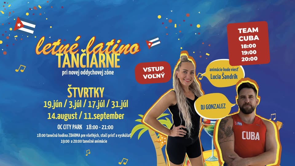 Letné latino tančiarne v CITY PARK Trenčín