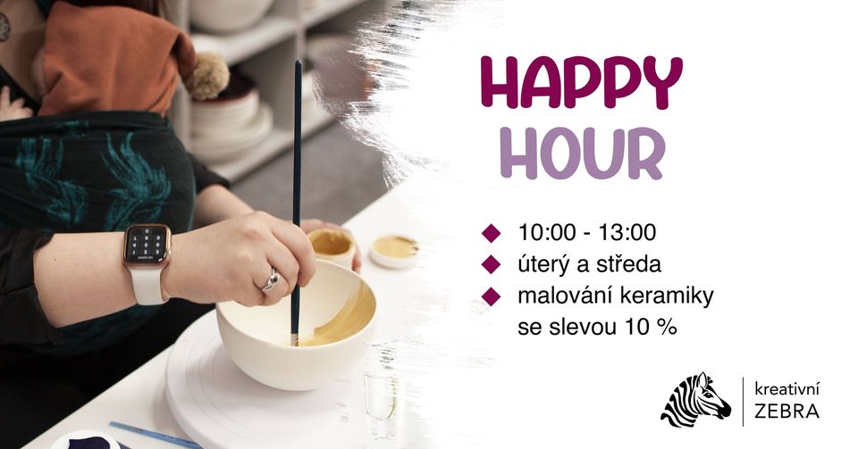 Malujeme keramiku se slevou - happy hour