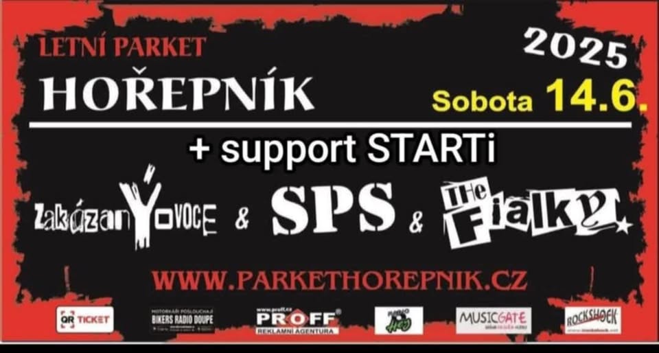 Letní parket Hořepník: zakázanÝovoce & SPS & The Fialky + support STARTi