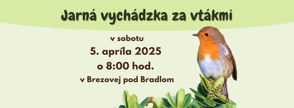 Jarná vychádzka za vtákmi