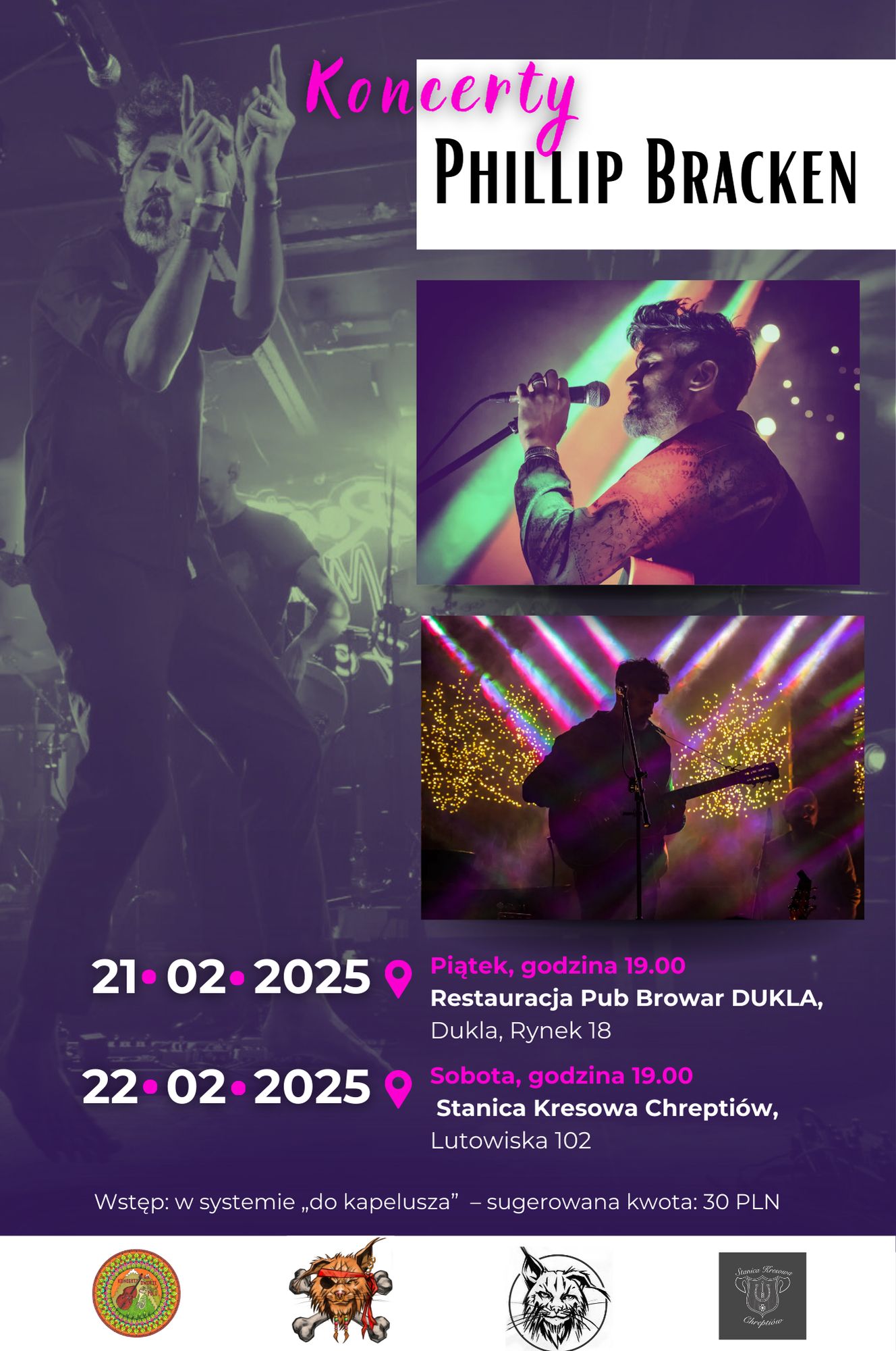 Koncert Phillipa Brackena  - restauracja pub browaru Dukla